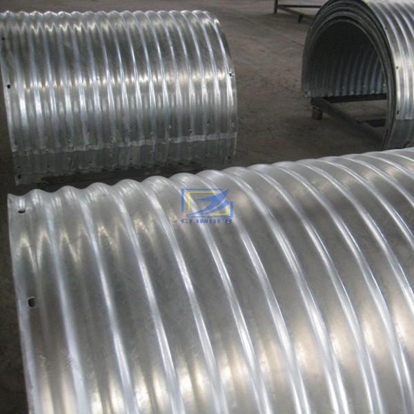 68x13mm corrugated metal culvert pipe assembled by hafl round segment